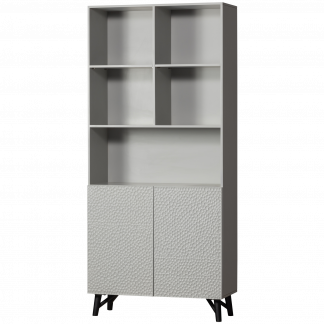 CARVED ORGANIC 2-TURIGER SCHRANK MANGO HOLZ MIST 801223-O