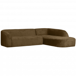 SLOPING ECKBANK RECHTS STRUCTURE VELVET BRASS 801251-BR