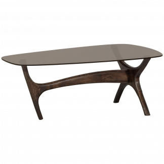 FLASH COUCHTISCH MANGOHOLZ GLAS WALNUSS 801350-W