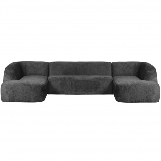 SLOPING U-SHAPE SOFA STRUCTURE VELVET MOUNTAIN 801367-MO