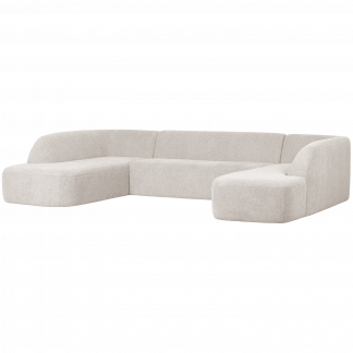 SLOPING U-SHAPE SOFA PEARL MELANGE 801367-P