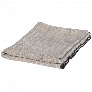 UNIQUE PLAID MIT STREIFEN SCHWARZ WEISS 130x170CM 801374-Z