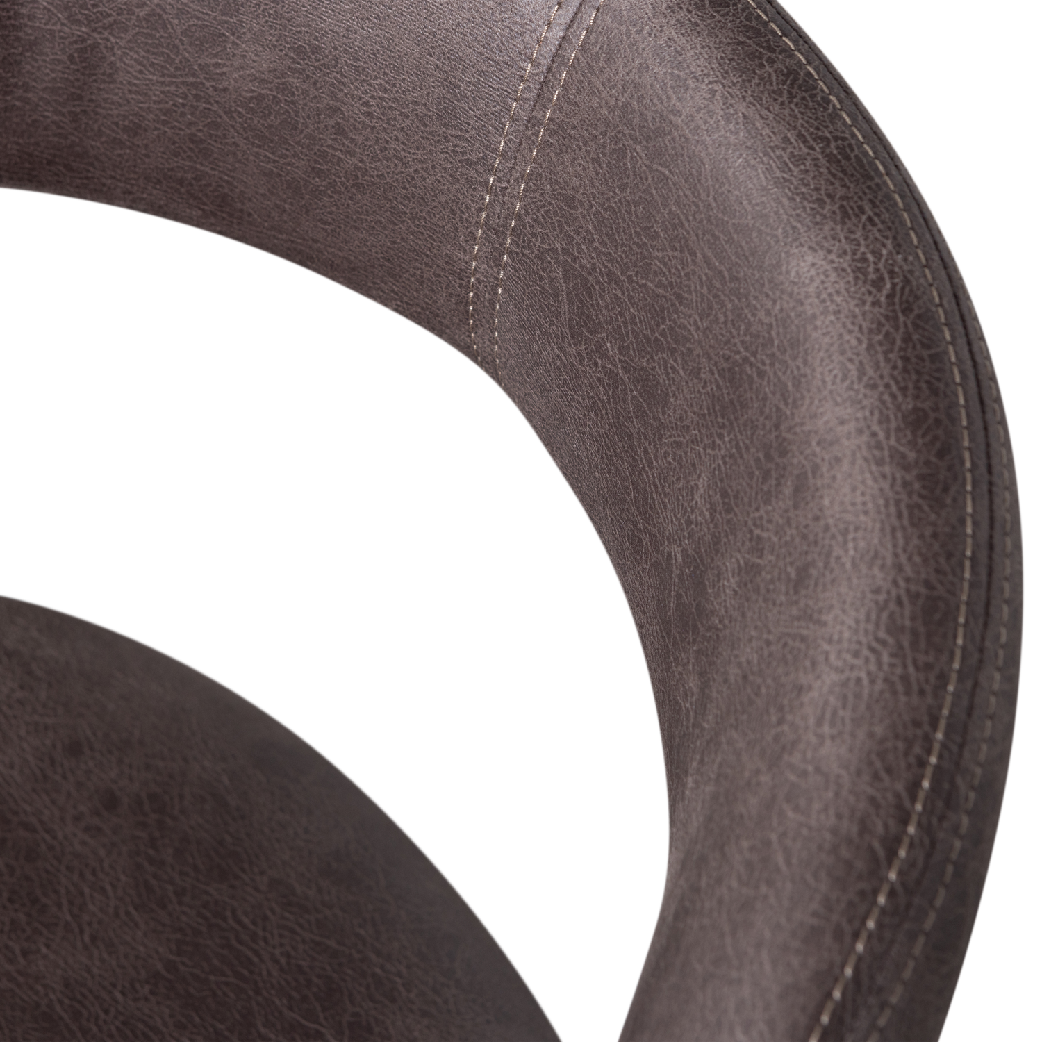 NOBLE ESSZIMMERSTUHL IN LEDEROPTIK SCHWARZ GRAU 801419-G – Bild 8