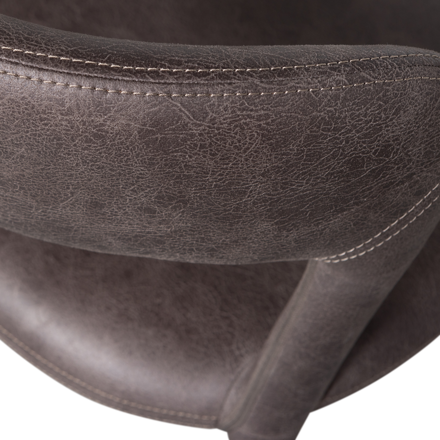 NOBLE ESSZIMMERSTUHL IN LEDEROPTIK SCHWARZ GRAU 801419-G – Bild 9