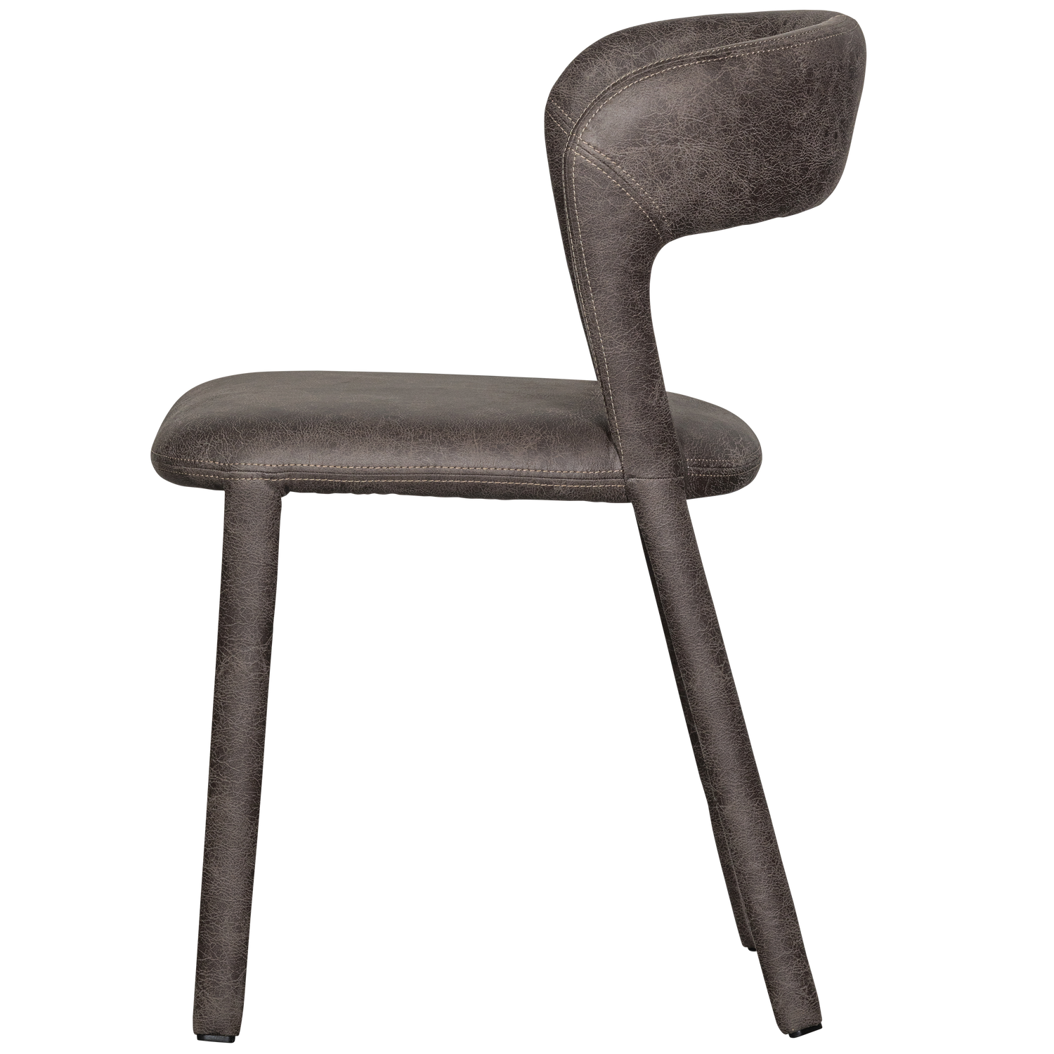 NOBLE ESSZIMMERSTUHL IN LEDEROPTIK SCHWARZ GRAU 801419-G – Bild 6