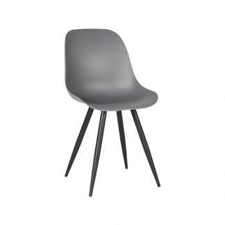 Eetkamerstoel Monza - Antraciet - PP - Zwart Metalen Frame 18011431