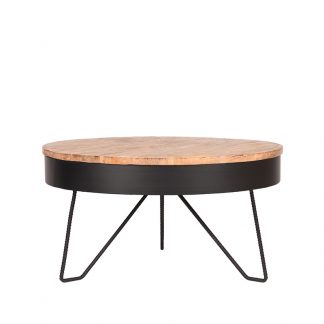 Salontafel Saran - Zwart - Metaal - 80 cm - Rond 18010346