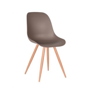 Eetkamerstoel Rimini - Coffee - PP - Naturel Houtlook Frame 18011455