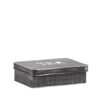 Theedoos - Antiek Zwart - Metaal - One Size 18011068