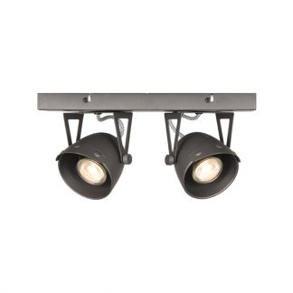 Spot Cap - Burned Steel - Metaal - 2-Lichts 18010101