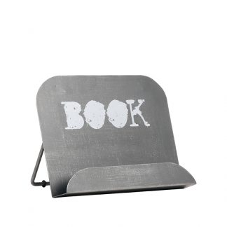 Kookboekstandaard - Antiek Grijs - Metaal - One Size 18010168