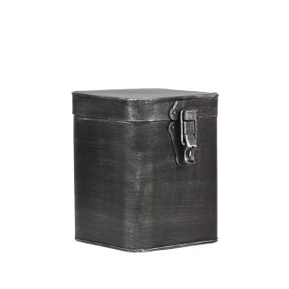 Opbergkist - Antiek Zwart - Metaal - L 18010234