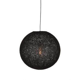 Hanglamp Twist - Zwart - Vlas - M 18010693