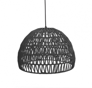 Hanglamp Rope - Zwart - Katoen - L 18010691