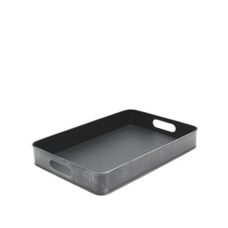 Dienblad - Antiek Grijs - Metaal - S 18010173