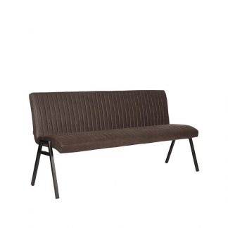 Eetkamerbanken Matz - Antraciet - Kunstleder - 175 cm 18011134
