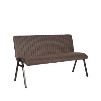 Eetkamerbanken Matz - Antraciet - Kunstleder - 145 cm 18011129