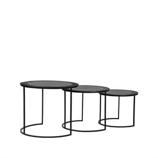 Salontafel Set Tres - Zwart - Metaal - 55 cm 180100043