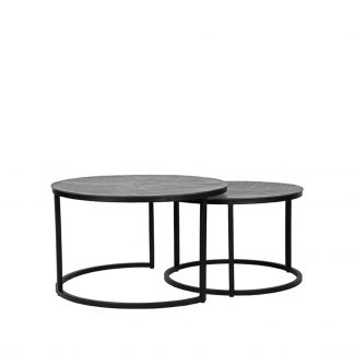 Salontafel Grand - Antiek Ash - Metaal - 75 cm - Rond 180100207