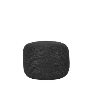 Poefs Jute - Zwart - Jute - 50 cm 180100028