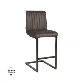 Barkruk Milo - Antraciet - Microvezel - Laag 180100061