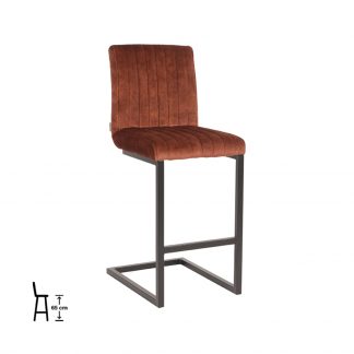 Barkruk Milo - Rust - Velours - Laag 180100056