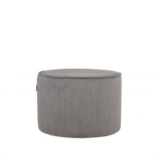 Poefs Tibo - Donkergrijs - Ribcord - One Size 180100082