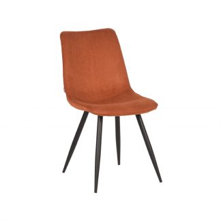 Eetkamerstoel Jort - Rust - Ribcord - Zwart Metalen Frame 18099482