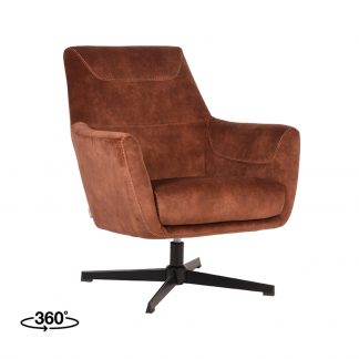 Fauteuil Toby - Rust - Velvet - One Size 180100146