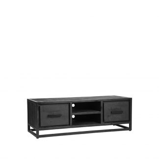 Tv-Meubels Chili - Zwart - Mangohout - 120 cm 180100227