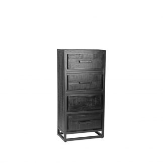 Ladekast Chili - Zwart - Mangohout - 50 cm 180100226