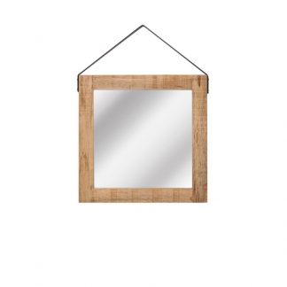 Spiegel - Naturel - Mangohout - 60x60 cm 18063901