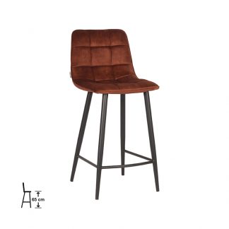 Barkruk Jelt - Rust - Velours - Laag 180100092