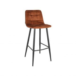 Barkruk Jelt - Oker - Velours - Hoog 180103512