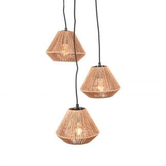Hanglamp Ibiza - Naturel - Jute - 3-Lichts 180123685