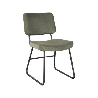 Eetkamerstoel Noah - Forest - Ribcord - Zwart Metalen Frame 18099337
