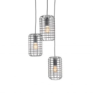 Hanglamp Solido - Zwart - Metaal - 3-Lichts 180123700
