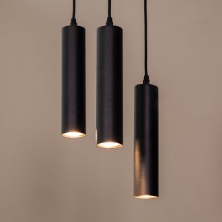 Hanglamp Ferroli - Zwart - Metaal - 3-lichts 180123722