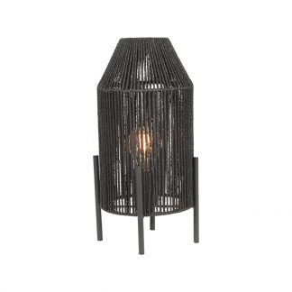 Tafellamp Ibiza - Zwart - Jute - 1-Lichts 180123676