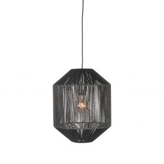 Hanglamp Ibiza - Zwart - Jute - 1-Lichts Cilinder 180123678