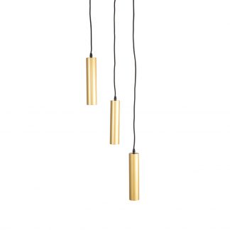 Hanglamp Ferroli - Antiek Goud - Metaal - 3-lichts 180123719