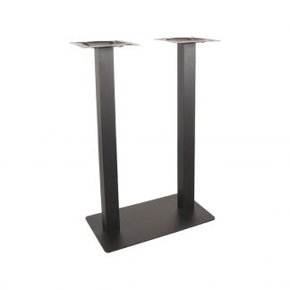 Bartafel Tafelpoot Dubbel - Zwart - Metaal - Dubbel - 108 cm 180100018