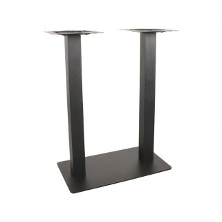 Bartafel Tafelpoot Dubbel - Zwart - Metaal - Dubbel - 92 cm 180100019