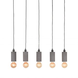 Hanglamp Fresco - Beton - Beton - 5-Lichts 180123709