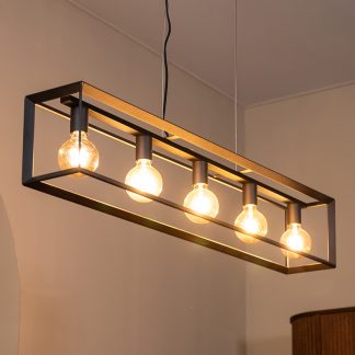 Hanglamp Tetto - Zwart - Metaal - 5-Lichts 180123691