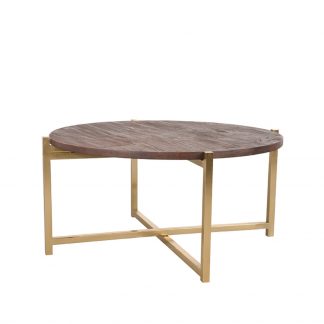 Salontafel Dox - Espresso - Mangohout - 70 cm - Rond 180122999