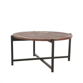Salontafel Dox - Espresso - Mangohout - 70 cm - Zwart 180122997