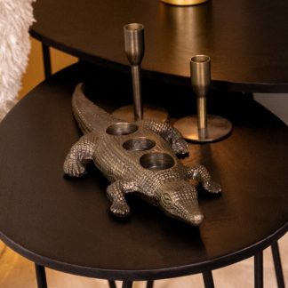 Krokodil - Antiek Goud - Metaal - One Size 180122996