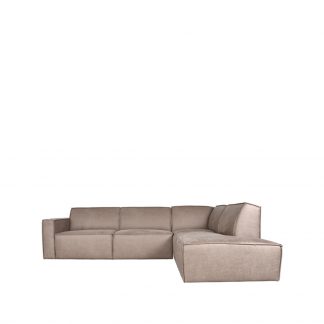 Hoekbank Kay - Taupe Micro Suede - Kunstleder - Hoekbank Rechts 180123171