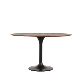 Eetkamertafel Otto - Espresso - Mangohout - 130 cm - Rond 180123145